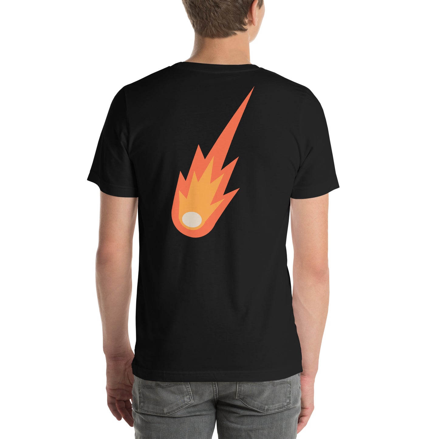 Camiseta unisex Meteoro naranja