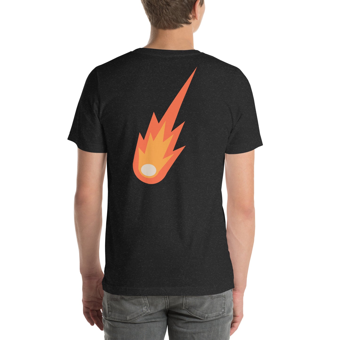 Camiseta unisex Meteoro naranja